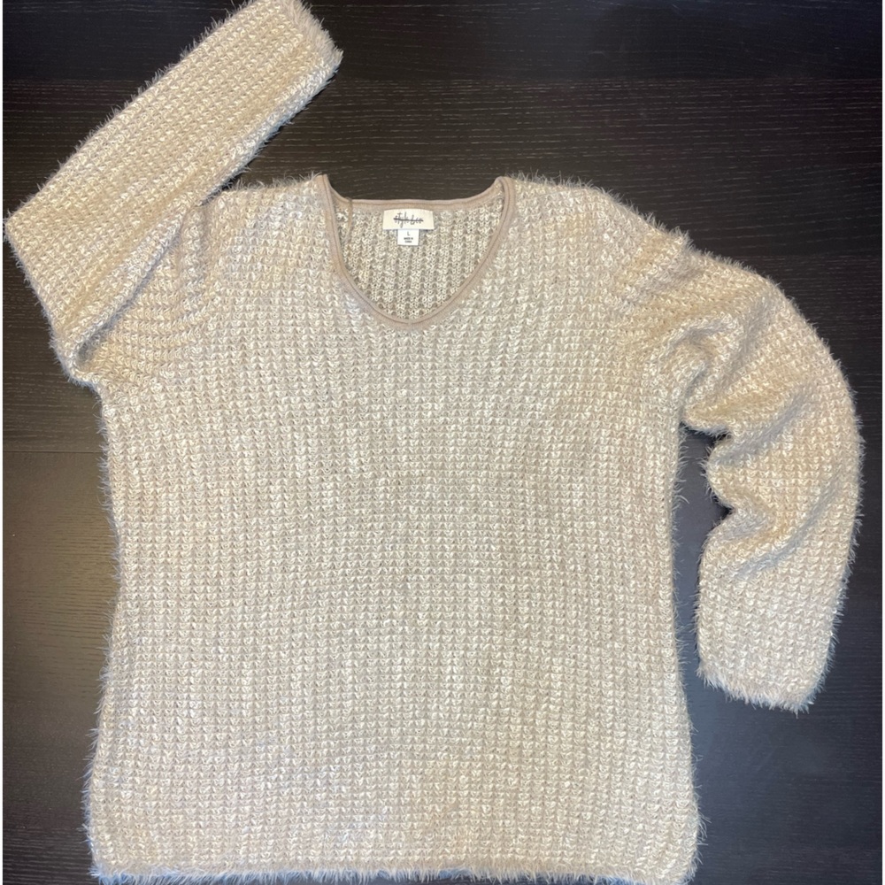 Fuzzy gray sweater